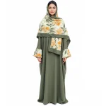 عبا ماشی با آستین و شال گل‌دار - خرید آنلاین