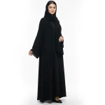 عبا سیاه با شال ست طرح یخکی