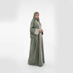 عبا سبز زیتونی دو‌ رنگ