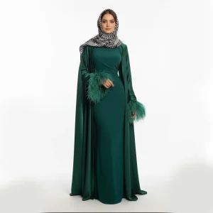 عبا مجلسی پر‌دار زمردی